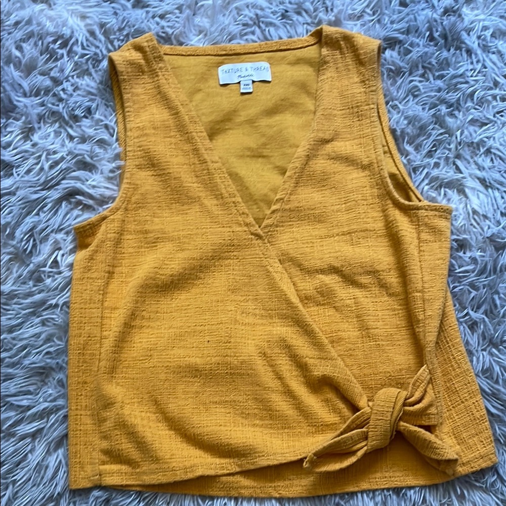 Madewell Women's yellow Wrap-Tie Tank Top